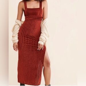 New with Tags Free People Velvet Geneva Dress